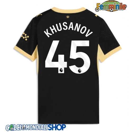 Maglie da calcio Manchester City Abdukodir Khusanov #45 Seconda Maglia Femminile 2026-27 Manica Corta